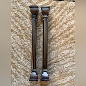 Cambria light coppery Bronze Side Panel Curtain Rod Set of 2